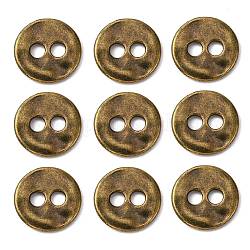 Tibetischen Stil Tasten, Cadmiumfrei und Nickel frei und Bleifrei, Flachrund, Antik Bronze, 13x2 mm, Bohrung: 2.5 mm