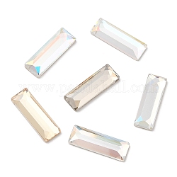 K5 cabujones de cristal de rhinestone, espalda y espalda planas, facetados, Rectángulo, color mezclado, 18x6x2.5mm