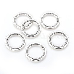 Сплав связи rings, круг кадров, без свинца и без кадмия, античное серебро, 27x2 мм, отверстие : 19 мм