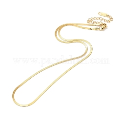 Chapado en iones (ip) 304 collar de cadena de espiga de acero inoxidable para hombres y mujeres, real 18k chapado en oro, amplia: 2 mm, 15.87 pulgada (40.3 cm)