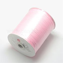 Single Face Satin Ribbon, Polyester Ribbon, Pearl Pink, 1/8 inch(3mm), 880yards/roll(804.672m/roll)