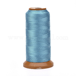 Polyester Threads, for Jewelry Making, Sky Blue, 0.2mm, about 1093.61 yards(1000m)/roll