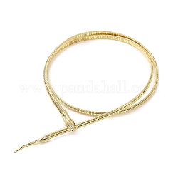 Cinturón de aleación con cadena de serpiente, pulsera de collar de cadena de cintura serpentina para mujer, dorado, 1085mm