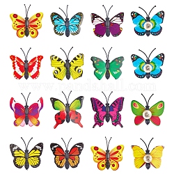 Железные карты, с пластиковой бабочкой, Рисование штифтов, для офиса и школьных принадлежностей, разноцветные, 38~45x39~41x6.5 мм, 30 шт / коробка