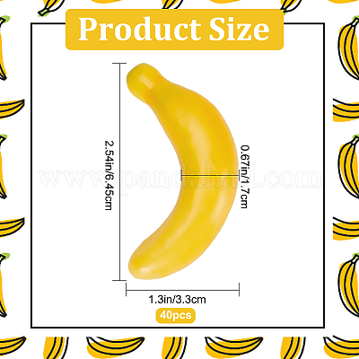 Craspire 40 pz banana artificiale mini imitazione banana gialla decorazione  decorazione schiuma simulazione realistica frutta finta per natale  matrimonio fingendo oggetti di scena accessori decorazione della casa all' ingrosso 