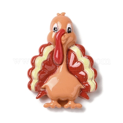 Кабошоны из непрозрачной смолы с изображением мультяшного племени RESI-M043-01D-1