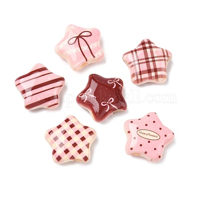 Печатные непрозрачные акриловые бусины&nbsp;OACR-I027-02-1