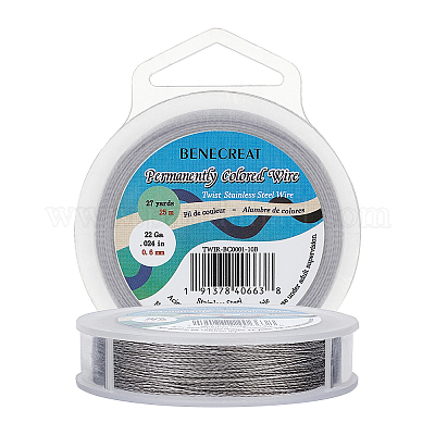 25m/Roll 0.6mm Diameter Metal Wire Beading Thread For Beading