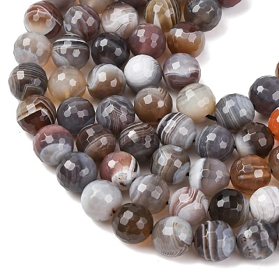 Natur Botswana Achat Perlen Stränge&nbsp;G-G453-B01-10mm-1