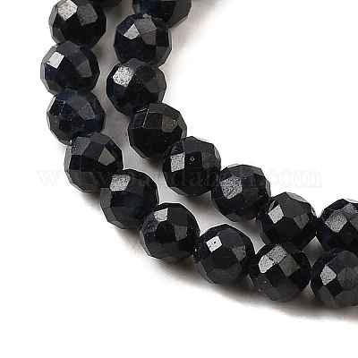 Бусины из натурального черного сапфира&nbsp;G-G259-D07-3mm-1