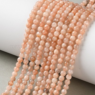 Natürliche sunstone Perlen Stränge&nbsp;G-C284-C02-3mm-01-1