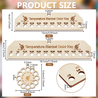 4 шт. доски для намотки деревянной резьбы&nbsp;AJEW-WH0534-51B-1
