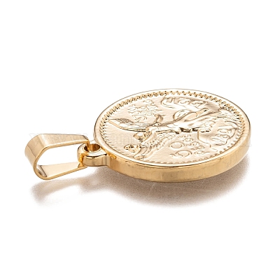 Подвески-монеты из нержавеющей стали 304&nbsp;STAS-J036-070G-1