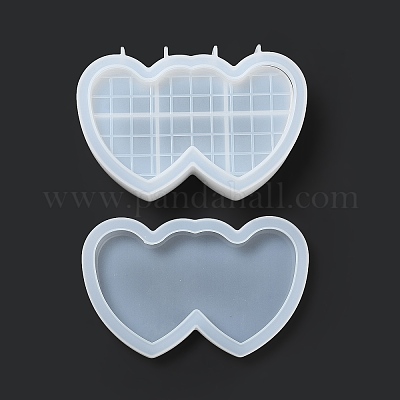 Double Heart Shaker Silicone Mold (2 pieces)