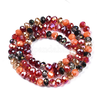 Стеклянные бусины с гальваническим покрытием  X-EGLA-N002-12F-1