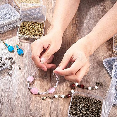 PandaHall Elite 750pcs 4mm Barrel Shape Tibetan Style Alloy Spacer Beads  with 1mm Hole, Jewelry Findings Accessories for Bracelet Necklace Jewelry