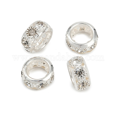 Латунные бусины со стразами &nbsp;KK-U071-02B-01S-1