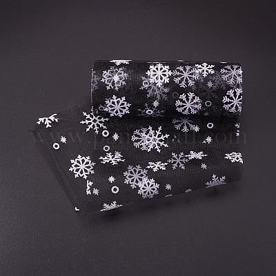 Wholesale Snowflake Deco Mesh Ribbons 