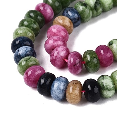 Natürliche weiße Jade perlen Stränge&nbsp;G-Q613-01F-40-1