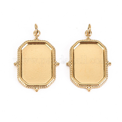 Оправы для подвесок из нержавеющей стали 304 в виде кабошонов STAS-S116-153G-1