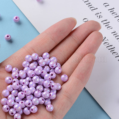 Непрозрачные акриловые бусины MACR-S370-D6mm-A03-1