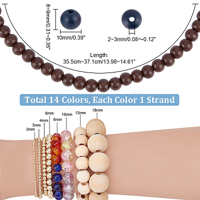 6mm Round Wood Beads - Beaded Dreams