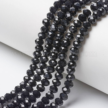 Opaque Solid Color Glass Beads Strands EGLA-A034-P4mm-D18-1