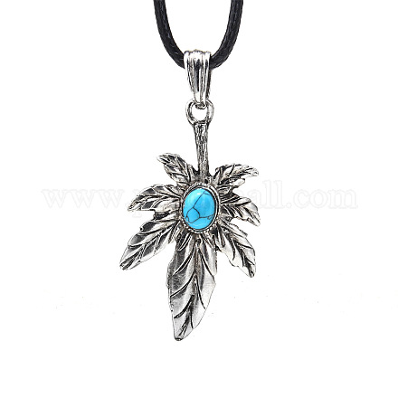 Alloy Pendant Necklaces NJEW-F235-16AS-1