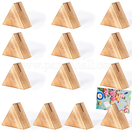 Chgcraft 10 Uds. Soporte triangular para fotos de madera FIND-WH0131-02-1
