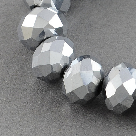 Chapelets de perles en verre électroplaqué EGLA-R080-12mm-01-1