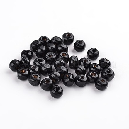 Perles en bois naturel teint TB092Y-5-1