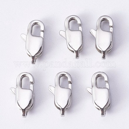 304 Stainless Steel Lobster Claw Clasps STAS-P190-06-1
