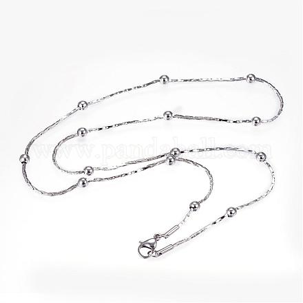 304 Stainless Steel Necklaces NJEW-D281-07-1