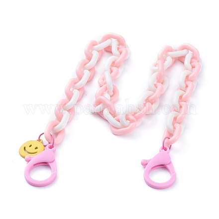 Personalized Acrylic Cable Chain Necklaces NJEW-JN02884-02-1