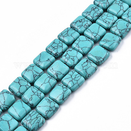 Chapelets de perles en turquoise synthétique G-N326-140C-1