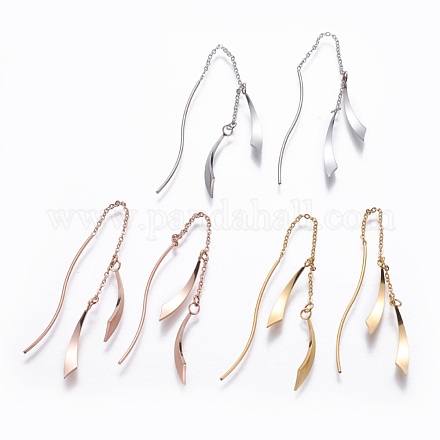 304 Stainless Steel Dangle Earrings EJEW-L225-013-1