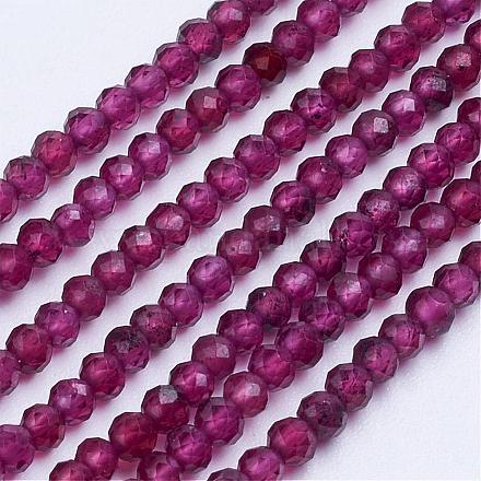 Natürlicher Granat Perlen Stränge G-E373-02A-1