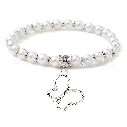 Perles de verre bracelets en perles extensibles BJEW-JB09696-03-1