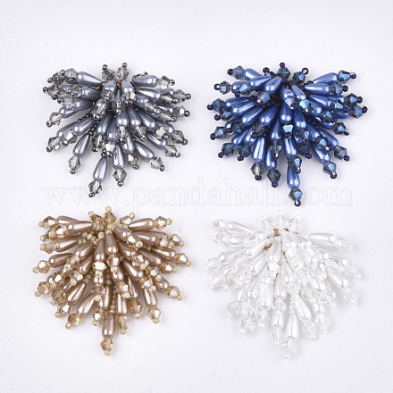 Cabujones de perlas de imitación de plástico ABS FIND-T044-01-1
