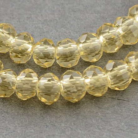 Transparent Glass Beads Strands GLAA-R135-2mm-06-1