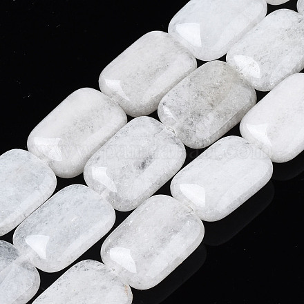 Hilos de cuentas de piedra blanca natural G-T121-17-1
