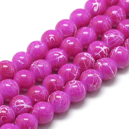 Chapelets de perles en verre d'effilage X-DGLA-S115-10mm-L26-1