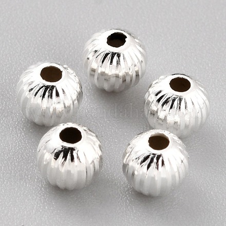 Perles en laiton plaqué durable KK-O133-001C-S-1