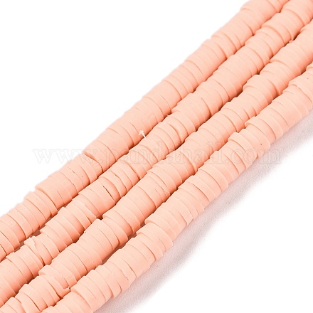 Плоские круглые бусинки распорки ручной полимерной глины CLAY-R067-4.0mm-13-1
