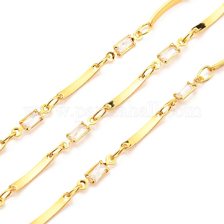 Brass Rectangle Link Chains CHC-K015-01G-1