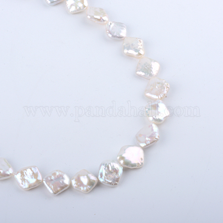 Rombo perla barroca natural perlas keshi hebras PEAR-R015-05-1