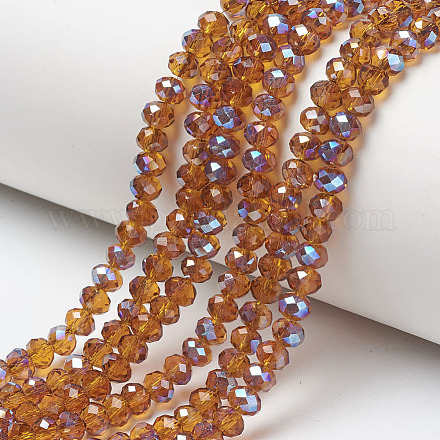 Electroplate Glass Beads Strands EGLA-A034-T4mm-I16-1