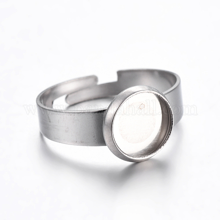 Componentes de anillos de dedo de 304 acero inoxidable ajustables STAS-G187-01P-8mm-1
