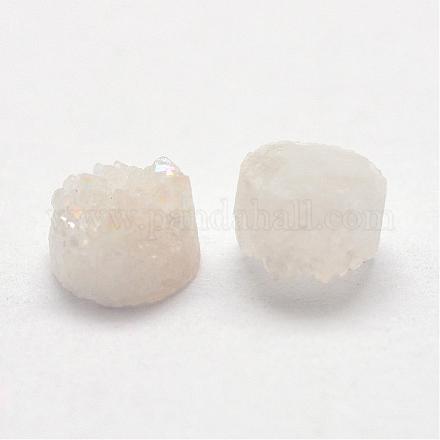 Electroplate druzy naturales cabochons de cristal de cuarzo G-F333-N04-1