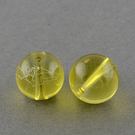 Drawbench Transparent Glass Beads Strands GLAD-Q012-14mm-06-1